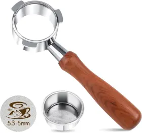 Rda-001 Aeglemana 54mm Bottomless Portafilter-removable Stainless Steel 3-ear Portafilter -