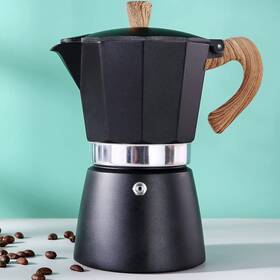 Aifusi 750139778171 Moka Pot Italian Coffee 6 Cup/10 Oz Stovetop Espresso Maker Cam