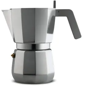 Alessi 003299439461 Moka Espresso Coffee Maker In Aluminium Casting. Handle And Knob Pa Grey
