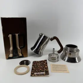 9090-6 Alessi Vintage 9090/6 Compasso Dftoro Espresso Coffee Maker Italy With Box And Manual