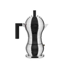 Alessi B014hj76ec Mdl02/6 B Pulcina Stove Top Espresso 6 Cup Coffee Maker In Aluminum