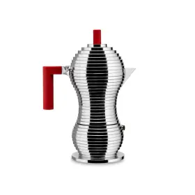 Mdl02 Alessi Mdl02/6rfm Pulcina Espresso Coffee Maker 6 Cups Red