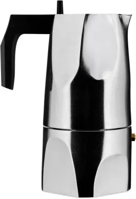 Mt18 Alessi Ossidiana Stove Top Espresso Coffee Maker Black