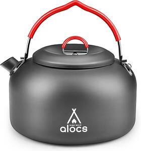 Alocs Cw-k03 1.4l Kettle Teapot Portable Camping Coffee Pot 1.5 Quarts Dark Gray