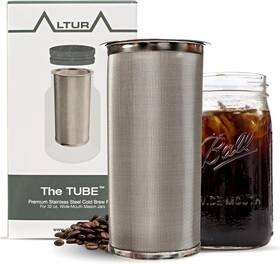 Altura 705353143250 Cold Brew Coffee Maker For Wide Mouth Mason Jar - Stainless Steel Iced