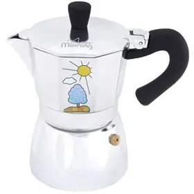 Any Morning 681126433488 Stove Top Espresso Maker Moka Pot Italian Coffee Stainless Steel Percol