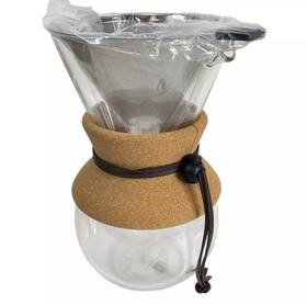 Apace Living 711717798219 Pour Over Coffee Maker 800ml 27 Oz Stainless Steel Basket And Cork Fm
