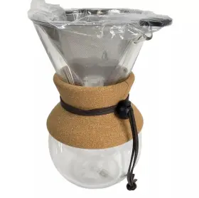 Apace Living 711717798219 Pour Over Coffee Maker 800ml 27 Oz Stainless Steel Basket And Cork Fm