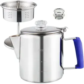 Apoxcon 739608335497 Multi Use Percolator Coffee Pot Stainless Steel Stove Top Maker With T