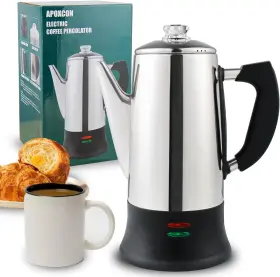 Wep1800-2 Apoxcon Electric Coffee Percolator Stainless Steel Maker With