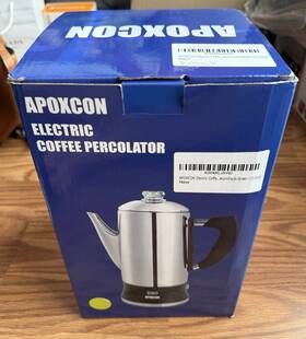 Apoxcon X004xljxwj Electric Coffee Percolator Stainless Steel 12 Cup 1.8l Green