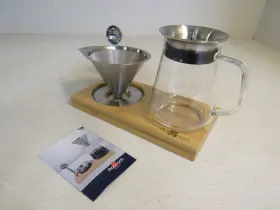 112-020222 Aquach Pour Over Coffee Maker Silver Stainless Steel