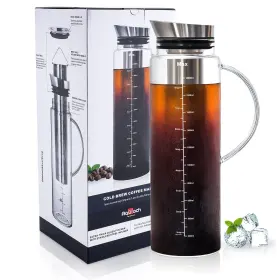 Aquach 192389134275 Cold Brew Coffee Iced Tea Maker And Fruit Pitcher - Large Capacity 68 Ou