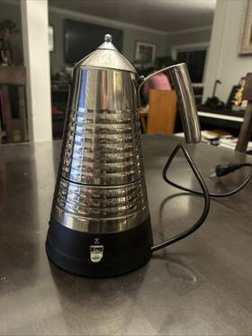 Aroma Aem-621ss Hot Moka X-press 6 Shot Electric Maker Stainless Works Model Aem621ss