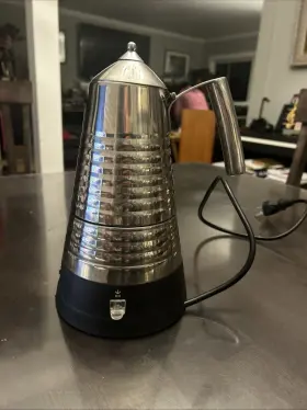 Aem-621ss Aroma Hot Moka X-press 6 Shot Electric Maker Stainless Works Model Aem621ss