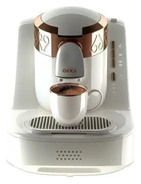 Ok001w-us Arzum Okka Turkish Greek Coffee Machine Automatic White Gold 120v
