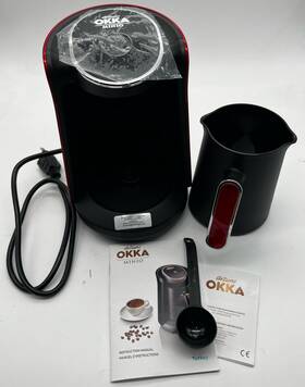 Arzum Okka Ok004-n Minio Automatic Turkish/greek Coffee Machine Usa 120v Ul Red/silver