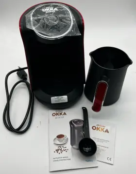 Ok004-n Arzum Okka Minio Automatic Turkish/greek Coffee Machine Usa 120v Ul Red/silver