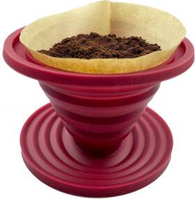 Attsky 654323616112 Collapsible Pour Over Coffee Dripper For Camp Reusable Silicone