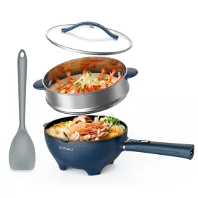 B0dp6zr3rt Autucu 3-quart Electric Hot Pot Wok Nonstick Steamer Skillet 1200w For