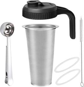 Azanu Filter02 6pcs Set Cold Brew Mason Jar Coffee Maker Accessories 32oz Wide Mouth