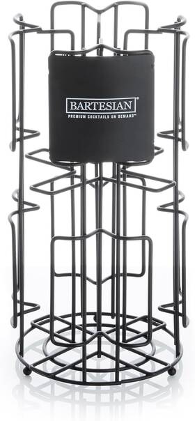 Bartesian 850024487536 Cocktail Capsules Holder Stand - Space-saving Cocktails Black