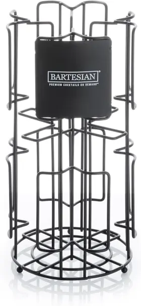 Bartesian 850024487536 Cocktail Capsules Holder Stand - Space-saving Cocktails Black