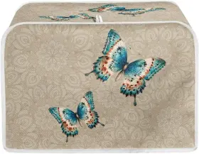 Bax-p58-7-6-23 Baxinh Ethnic Butterfly Printed 4 Slice Boho Mandala Flower - Beige