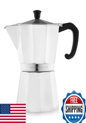 Bellemain B084xyx5br Stovetop Espresso Maker Italian Moka Pot Classic Alu