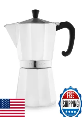 B084xyx5br Bellemain Stovetop Espresso Maker Italian Moka Pot Classic Alu