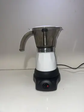 Bc-002 Bene Casa Portable Electric Espresso Maker White And Black 6 Shots Of