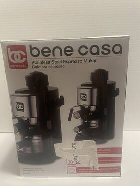 Bene Casa Bc-99676 Stainless Steel 4 Cups Espresso Maker