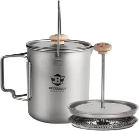 Bestargot 821906272540 Titanium Pot 18.61 X 20.31 Inches Ta1 And Coffee Press