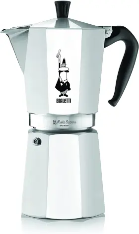 0001166 Bialetti 0001166/x2 Moka Express Iconic Stovetop Espresso Maker Pot 12 Cup Aluminium