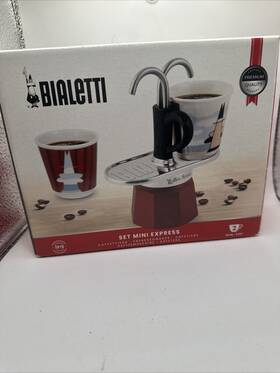 Bialetti 0001407 Mini Express Kandinsky Moka Set Coffee Maker Cup Lot Italian Kit