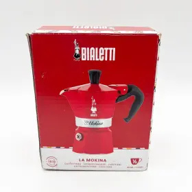 0006479-00 Bialetti La Mokina Mini Moka 40 Ml Expresso Half Cup Red Nutcracker