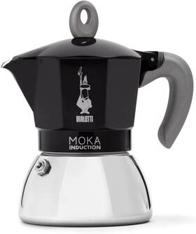 Bialetti 0006934/np Moka Induction Pot 4-cups Espresso Black