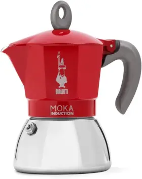 0006946 Bialetti 0006946/np Moka Induction Pot 6-cups Espresso Red