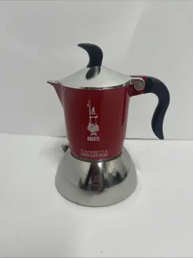 0007144 Bialetti Moka Fiammetta Induction 2 Cups Red Stovetop Coffee Maker Percolator