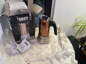 Bialetti 0007284cn Venus 4 Cup Stovetop Espresso Maker Stainless Steel Induction Copper