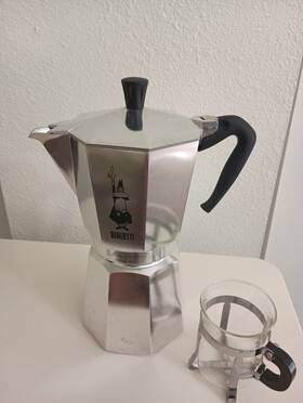 Bialetti 0007312/np Moka Express Aluminium Stovetop Coffee Maker Percolator Pot 1-18 Cup