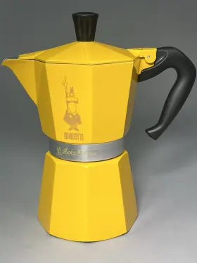 0009193 Bialetti Moka Express Limited Edition Ocher Ocra Yellow 6 Cup Coffee Pot