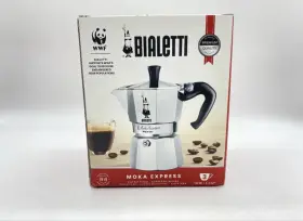 Bialetti 006363011626 Moka Express 3 Cup 130ml Aluminum Silver