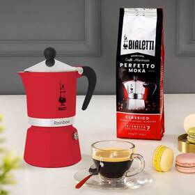 Bialetti 006363018463 4961 Rainbow Espresso Maker Red