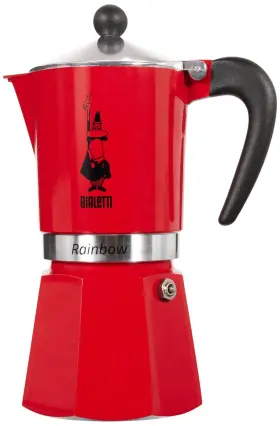 4963 Bialetti 006363018487 Rainbow Espresso Maker Red