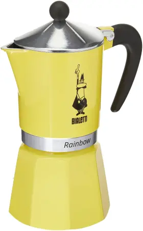 4983 Bialetti 006363018555 Rainbow Espresso Maker Yellow
