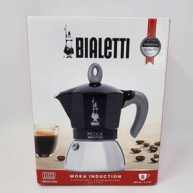 Bialetti 006363029094 Moka Induction 6 Cup Espresso Coffee Maker 9.4 Oz Aluminium/steel Black