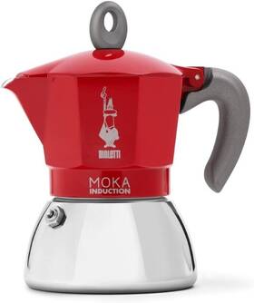 Bialetti 006363029254 Moka Induction 4 Cups Espresso 5.7 Oz Red - Torn Or Open Box