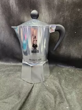 Bialetti 006363042383 3 Cup Moka Cafe Stovetop Espresso Maker - Silver