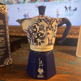 Bialetti 006363042956 Dolce And Gabbana Moka Express Mediterrean Blue - 6 Cup